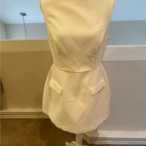 Amanda Uprichard Strapless Cream Dress